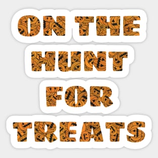 Halloween Trick Or Treat Cosyume 'On The Hunt For Treats' Sticker